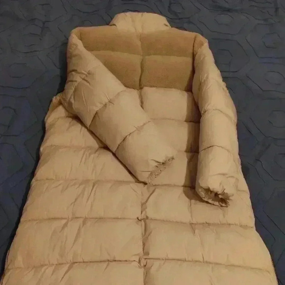 Bernie Bernardo midi coat with teddy bear scent beige US Sz Small - Picture 10 of 10